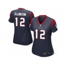 Women Nike Houston Texans #12 Bruce Ellington Game Navy Blue Team Color NFL Jersey