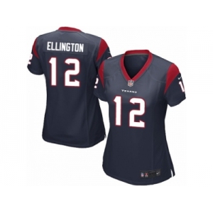 Women Nike Houston Texans #12 Bruce Ellington Game Navy Blue Team Color NFL Jersey