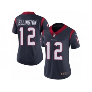 Women Nike Houston Texans #12 Bruce Ellington Navy Blue Team Color Vapor Untouchable Limited Player NFL Jersey