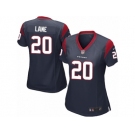 Women Nike Houston Texans #20 Jeremy Lane Game Navy Blue Team Color NFL Jersey