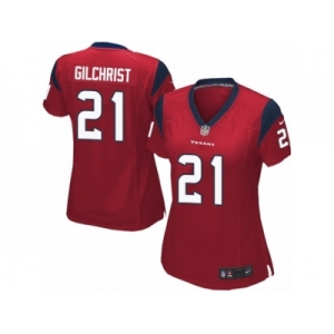 Women Nike Houston Texans #21 Marcus Gilchrist Game Red Alternate NFL Jersey