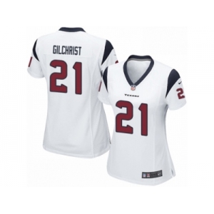 Women Nike Houston Texans #21 Marcus Gilchrist Game White NFL Jersey