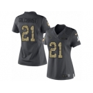 Women Nike Houston Texans #21 Marcus Gilchrist Limited Black 2016 Salute to Service NFL Jersey