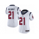 Women Nike Houston Texans #21 Marcus Gilchrist White Vapor Untouchable Limited Player NFL Jersey