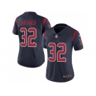 Women Nike Houston Texans #32 Tyrann Mathieu Navy Blue Stitched NFL Limited Rush Jersey