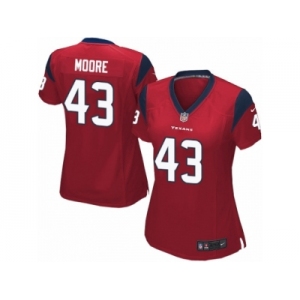 Women Nike Houston Texans #43 Corey Moore Game Red Alternate NFL Jersey