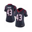 Women Nike Houston Texans #43 Corey Moore Navy Blue Team Color Vapor Untouchable Limited Player NFL Jersey