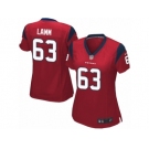 Women Nike Houston Texans #63 Kendall Lamm Game Red Alternate NFL Jersey