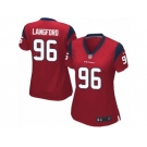 Women Nike Houston Texans #96 Kendall Langford Game Red Alternate NFL Jersey