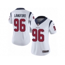 Women Nike Houston Texans #96 Kendall Langford White Vapor Untouchable Limited Player NFL Jersey