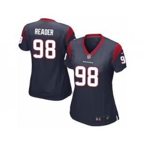Women Nike Houston Texans #98 D.J. Reader Game Navy Blue Team Color NFL Jersey