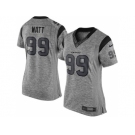 Women Nike Houston Texans #99 J.J. Watt Gray Stitched Gridiron