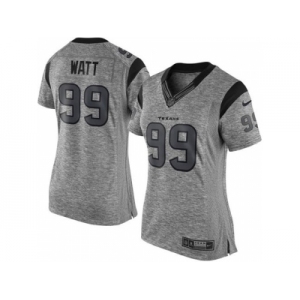 Women Nike Houston Texans #99 J.J. Watt Gray Stitched Gridiron