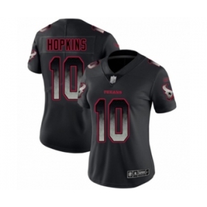 Women's Houston Texans #10 DeAndre Hopkins Limited Black Smoke Fashion Football Jersey