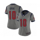 Women's Houston Texans #10 DeAndre Hopkins Limited Gray Inverted Legend Football Jersey