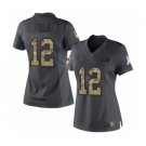 Women's Houston Texans #12 Kenny Stills Limited Black 2016 Salute to Service Football Jersey