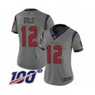 Women's Houston Texans #12 Kenny Stills Limited Gray Inverted Legend 100th Season Football Jersey