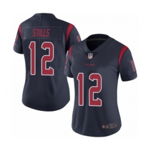 Women's Houston Texans #12 Kenny Stills Limited Navy Blue Rush Vapor Untouchable Football Jersey
