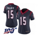 Women's Houston Texans #15 Will Fuller V Navy Blue Team Color Vapor Untouchable Limited Player 100th Season Football Jersey