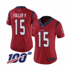 Women's Houston Texans #15 Will Fuller V Red Alternate Vapor Untouchable Limited Player 100th Season Football Jersey