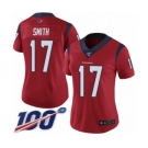 Women's Houston Texans #17 Vyncint Smith Red Alternate Vapor Untouchable Limited Player 100th Season Football Jersey