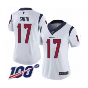 Women's Houston Texans #17 Vyncint Smith White Vapor Untouchable Limited Player 100th Season Football Jersey