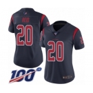 Women's Houston Texans #20 Justin Reid Limited Navy Blue Rush Vapor Untouchable 100th Season Football Jersey