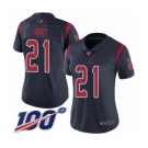 Women's Houston Texans #21 Bradley Roby Limited Navy Blue Rush Vapor Untouchable 100th Season Football Jersey