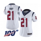 Women's Houston Texans #21 Bradley Roby White Vapor Untouchable Limited Player 100th Season Football Jersey