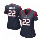 Women's Houston Texans #22 Gareon Conley Game Navy Blue Team Color Football Jersey