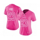 Women's Houston Texans #23 Carlos Hyde Limited Pink Rush Fashion Football Jersey