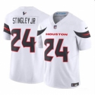 Womens Houston Texans #24 Derek Stingley Jr. White 2024 Vapor F.U.S.E. Limited Football Stitched Jersey