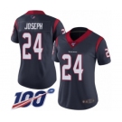 Women's Houston Texans #24 Johnathan Joseph Navy Blue Team Color Vapor Untouchable Limited Player 100th Season Football Jersey