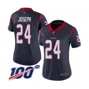 Women's Houston Texans #24 Johnathan Joseph Navy Blue Team Color Vapor Untouchable Limited Player 100th Season Football Jersey