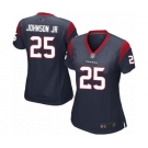 Women's Houston Texans #25 Duke Johnson Jr Game Navy Blue Team Color Football Jersey