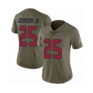 Women's Houston Texans #25 Duke Johnson Jr Limited Olive 2017 Salute to Service Football Jersey