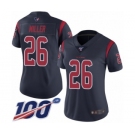 Women's Houston Texans #26 Lamar Miller Limited Navy Blue Rush Vapor Untouchable 100th Season Football Jersey