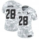 Women's Houston Texans #28 Joe Mixon 2024 F.U.S.E Arctic Camo Salute To Service Limited Stitched Football Jersey