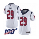 Women's Houston Texans #29 Andre Hal White Vapor Untouchable Limited Player 100th Season Football Jersey