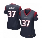 Women's Houston Texans #37 Jahleel Addae Game Navy Blue Team Color Football Jersey