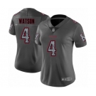 Women's Houston Texans #4 Deshaun Watson Limited Gray Static Fashion Football Jersey