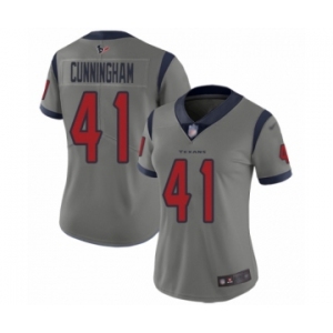 Women's Houston Texans #41 Zach Cunningham Limited Gray Inverted Legend Football Jersey