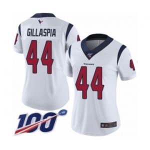 Women's Houston Texans #44 Cullen Gillaspia White Vapor Untouchable Limited Player 100th Season Football Jersey