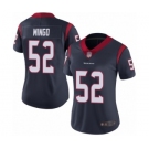 Women's Houston Texans #52 Barkevious Mingo Navy Blue Team Color Vapor Untouchable Limited Player Football Jersey