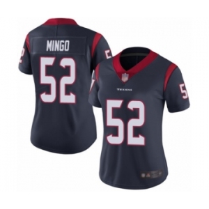 Women's Houston Texans #52 Barkevious Mingo Navy Blue Team Color Vapor Untouchable Limited Player Football Jersey