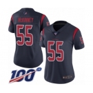 Women's Houston Texans #55 Benardrick McKinney Limited Navy Blue Rush Vapor Untouchable 100th Season Football Jersey