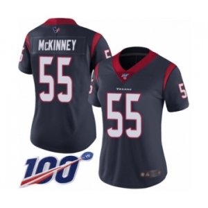Women's Houston Texans #55 Benardrick McKinney Navy Blue Team Color Vapor Untouchable Limited Player 100th Season Football Jersey