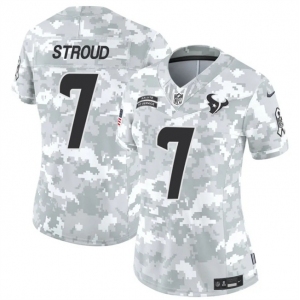 Women's Houston Texans #7 C.J. Stroud 2024 F.U.S.E Arctic Camo Salute To Service Limited Stitched Football Jersey