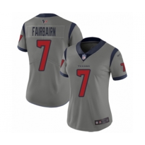 Women's Houston Texans #7 Ka'imi Fairbairn Limited Gray Inverted Legend Football Jersey