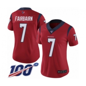 Women's Houston Texans #7 Ka'imi Fairbairn Red Alternate Vapor Untouchable Limited Player 100th Season Football Jersey